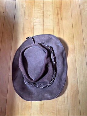 No Name vintage Genuine Leather Western Hat Brown men’s Medium 7-7 1/8